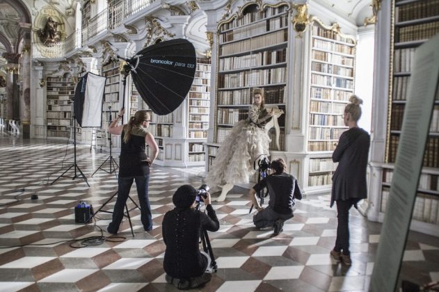 A Stunning Photo shoot in the World's Largest Monastery Library in Austria
