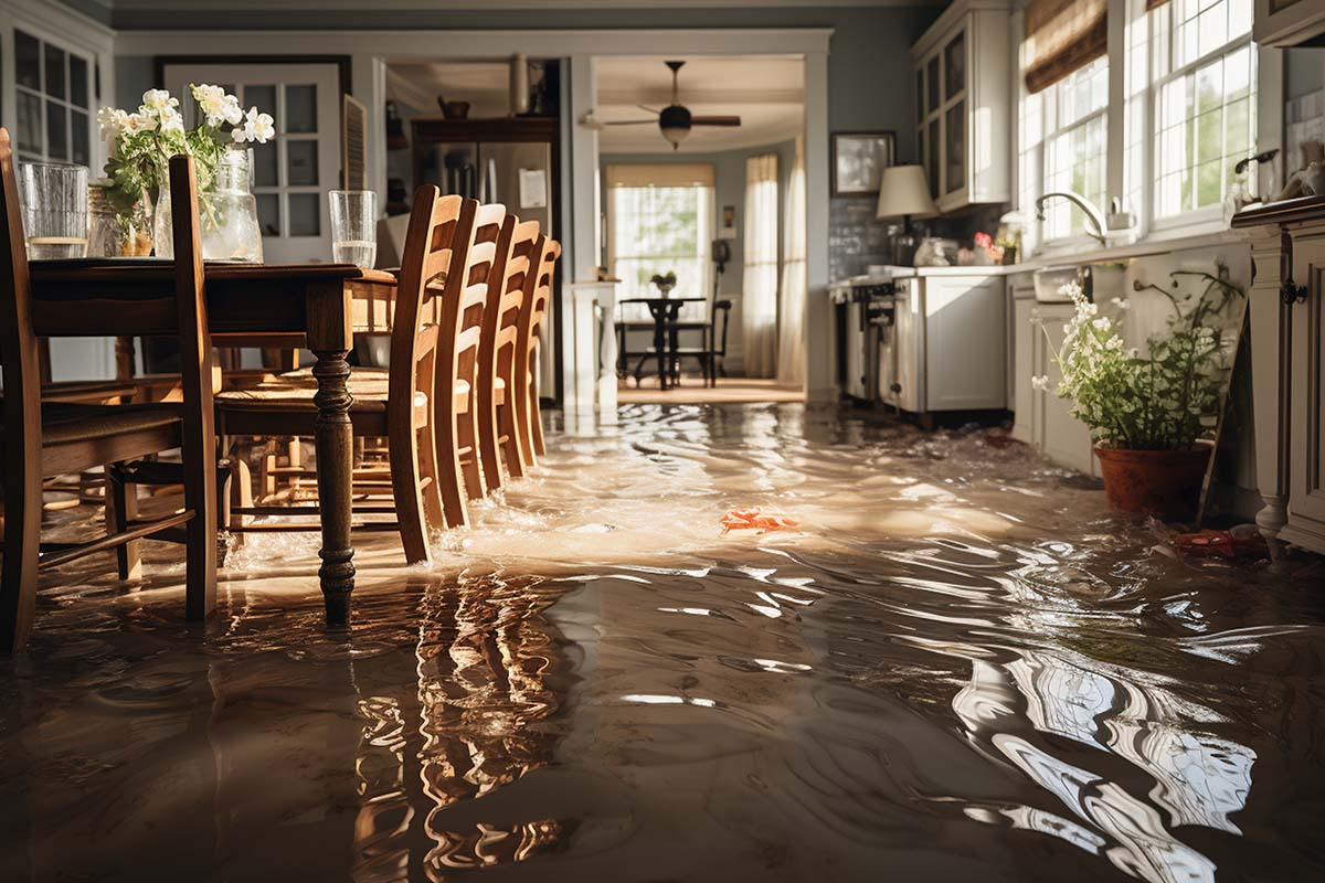 how to clean up home after a flood